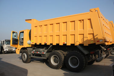 70 Ton HOWO Mining Tipper Dump Truck 371HP Body Kargo Baja Kekuatan Tinggi