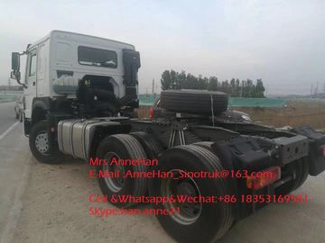 420hp Sinotruk Howo7 Tractor Truck 6x4 10 Roda HW76 Kabin Untuk Tow 50T