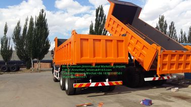 Beiben NG80 6x4 380hp Dump Heavy Tipper Truck Warna Oranye Angkat Depan