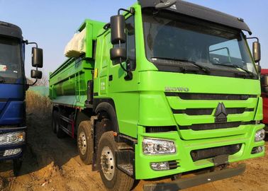 Warna Hijau HOWO Belakang Dump Truck Tugas berat 30 Meter Kubik Pengoperasian yang Mudah