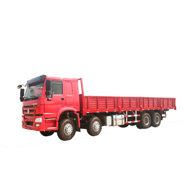 SINOTRUK HOWO 12 roda 8X4 flatbed Cargo truck truk tugas berat Lorry Van Load