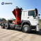 Harga Pabrik Sinotruk HOWO 6x4 Traktor Truk Dengan 10ton Folding Crane