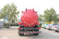 4x2 Sinotruk Howo7 Sewage Suction Truck 10M3 Kapasitas Tangki Dalam Warna Merah