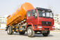 6 Roda Sinotruk Sewage Suction Truck 266 Hp Satu Tempat Tidur Dengan 10 CBM Orange Tank