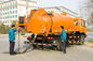 266 Hp Sewage Hisap Truk 6 Roda Pembuangan Limbah Truk Orange Tank Tubuh 3-30m³