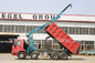 LHD 371HP 8 × 4 Tipper Truck Mounted Crane XCMG12 Ton untuk Kecelakaan Lalu Lintas