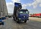 SINOTRUK HOWO Biru 371 Kuda Power Tipper Tugas Berat Dump Truck 28CBM 50 Ton Memuat