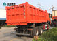 20CBM 13R22.5 Ban Tubeless Sinotruk Howo 6x4 Dump Truck Untuk Ghana Di Orange
