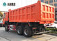 20CBM 13R22.5 Ban Tubeless Sinotruk Howo 6x4 Dump Truck Untuk Ghana Di Orange