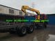 Sinotruk Xcmg 10T Stright Arm Truck Mounted Crane Dengan 7000MM Cargo Box Euro2 LHD