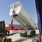 50 - 70T Sinotruk CIMC 45cbm Tipper Dump Truck Trailer Untuk Pemuatan Bijih Bauksit